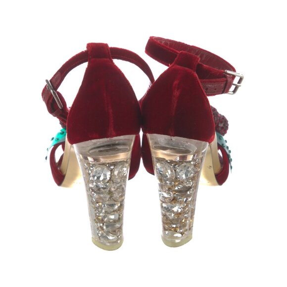 Tom Ford for Yves Saint Laurent Red Velvet Cherry Sandals, Fall 2003 - Picture 3 of 8